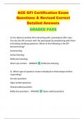 ACE GFI Certification Exam  Questions & Revised Correct  Detailed Answers  GRADED PASS 