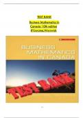 Test Bank for Business Mathematics In Canada 10th edition F. Ernest Jerome, Tracy Worswick