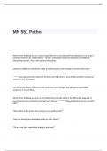 MN 551 PATHO Exam Questions and Correct Answers