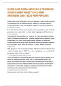 NURS 4465 FEMA MODULE 4 TRAINING ASSIGNMENT QUESTIONS AND ANSWERS 2024-2025 NEW UPDATE