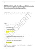 NRNP 6675 Week 11 Final Exam (100% Correct) Accurate exam Version 1 graded A+