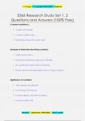 5366 Research Study Set 1, 2 Questions and Answers (100% Pass)