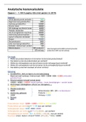 Samenvatting Analytische Kostencalculatie Handelswetenschappen