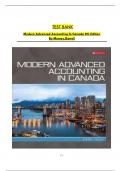 st Bank for Modern Advanced Accounting In Canada 9th Edition by Hilton Murray, Herauf Darrell