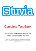 Foundations of Mental Health Care 7th Edition Morrison-Valfre Test Bank