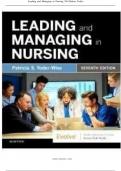 Test Bank Leading and Managing in Nursing 7th Edition by Patricia S. Yoder-Wise | Test Bank | Chapter 1-31 | Complete Guide