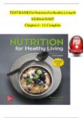 TEST BANK For Nutrition For Healthy Living 6th Edition Schiff 