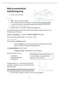 Samenvatting Macro-economische Bedrijfsomgeving Handelswetenschappen