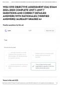 WGU D115 OBJECTIVE ASSESSMENT (OA) EXAM 2024-2025 COMPLETE UNIT 1-UNIT 7 QUESTIONS AND CORRECT DETAILED ANSWERS WITH RATIONALES (VERIFIED ANSWERS) |ALREADY GRADED A+