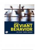 Test Bank For Thio's Deviant Behavior, 13th Edition by Jim D. Taylor, All Chapters