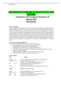 CHEMISTRY & CHEMICAL REACTIVITY, 9TH EDITION  Chemistry 142 | General Chemistry II Spring 2022 Studyguide