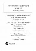 Instructor's Solution Manual - Algebra and Trigonometry with Modeling & Visualization 6th Edition by Gary K. Rockswold, All Chapters | Complete Guide A+