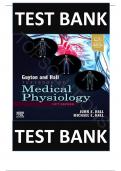 TEST BANK FOR Guyton and Hall Textbook of Medical Physiology (Guyton Physiology), 14th Edition by John E. Hall & Michael E. Hall , ISBN: 9780323597128 Chapter 1-86 |Complete Latest Version| Guide A+