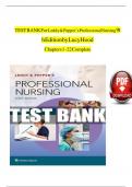  TEST BANK For Leddy & Pepper’s Professional Nursing 9th Edition by Lucy Hood 