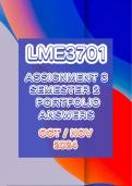 LME3701 ASSIGNMENT 3 SEMESTER 2 2024 ANSWERS. OCT / NOV 2024