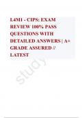 L4M1 - CIPS: EXAM REVIEW 100% PASS QUESTIONS WITH DETAILED ANSWERS | A+ GRADE ASSURED // LATEST