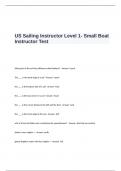 US Sailing Instructor Level 1- Small Boat Instructor Test Questions and Answers