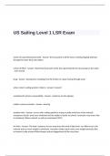 US Sailing Level 1 LSR Exam Questions and Answers