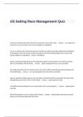 US Sailing Race Management Quiz