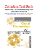 Introductory Clinical Pharmacology 12th Edition Ford Test Bank