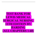 Bundle Compilation: Test Bank For Lewis's Medical-Surgical Nursing 12th Edition, 10th Edition  &  11th Edition by Mariann M. Harding, Jeffrey Kwong, Debra Hagler (COVERS ALL CHAPTERS) 