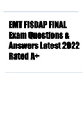 EMT FISDAP FINAL Exam Questions And Answers Latest 2022 Rated A+