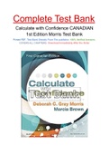 Calculate with Confidence CANADIAN 1st Edition Morris Test Bank