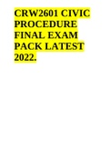 CRW2601- CIVIL PROCEDURE FINAL EXAM PACK LATEST 2022.