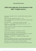 OMSA Recertification Exam Questions With 100% Verified Answers.