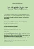 PALS 2024 ARRHYTHMIAS Exam Questions With Verified Answers.