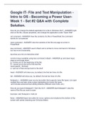 Google IT- File and Text Manipulation - Intro to OS - Becoming a Power User-Week 1 - Set #2 Q&A with Complete Solution.