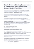 Google IT- Intro to Directory Services-Intro to System Admin and IT-Infrastructure Services-Week 4 - Part 1 Exam