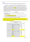  EXSC 520  Case Study 1 CORRELATION AND BIVARIATE REGRESSION TEMPLATE