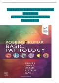 TEST BANK For Robbins & Kumar Basic Pathology, 11th Edition by Vinay Kumar, Abul K. Abba, Verified Chapters 1 - 24, Complete Newest Version