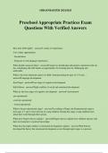 Preschool Appropriate Practices Exam Questions With Verified Answers.