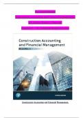 Construction Accounting and Financial Management, 4th Edition Solution Manual by Steven J. Peterson, Verified Chapters 1 - 18, Complete Newest Version