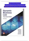 Dynamic Business Law: The Essentials, 5th Edition SOLUTION MANUAL by Kubasek, Browne, Herron, Verified Chapters 1 - 25, Complete Newest Version