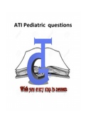 ATI pediatrics Questions 2022 with correct ANSWERS