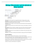 Characteristics and classification of living organisms