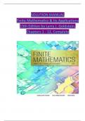 Solution Manual For Finite Mathematics and Its Applications, 13 Edition by Larry J. Goldstein, Verified Chapters 1 - 12, Complete Newest Version