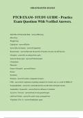 PTCB EXAM- STUDY GUIDE - Practice Exam Questions With Verified Answers.