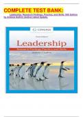 COMPLETE TEST BANK: Leadership: Research Findings, Practice, and Skills 10th Edition by Andrew DuBrin (Author) latest Update.