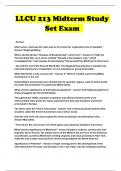 LLCU 213 Midterm Study Set Exam 