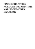 FIN 311 -ACCOUNTING AND TIME VALUE OF MONEY (CHAPTER 6) EXAM 2022.