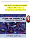 TEST BANK For Psychopharmacology Drugs the Brain and Behavior 4th Edition 