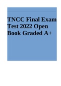 TNCC Final Exam Test 2022 Open Book Graded A+