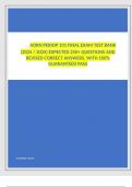 AORN PERIOP 101 FINAL EXAM TEST BANK (2024 / 2025) EXPECTED 250+ QUESTIONS AND REVISED CORRECT ANSWERS. WITH 100% GUARANTEED PASS