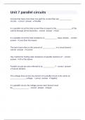 Unit 7 parallel circuits questions and answers certified 2024