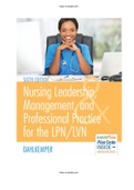 Nursing Leadership Management & Pro Practice LPN LVN 6th Test Bank