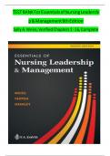  TEST BANK For Essentials of Nursing Leadership & Management 8th Edition 